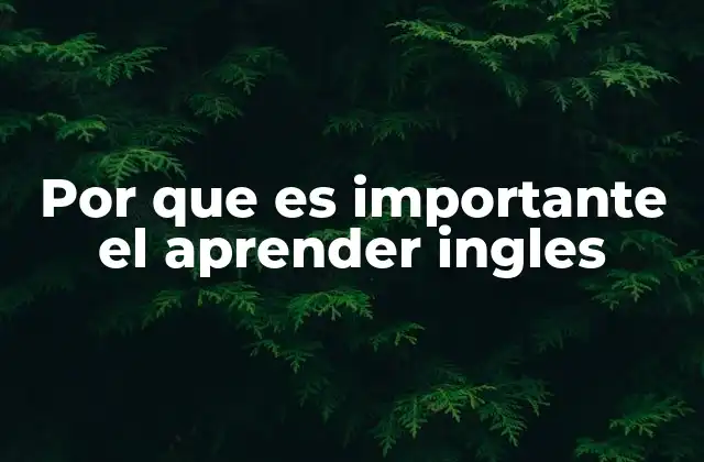 Por que es Importante el Aprender Ingles 2 La relevancia del inglés en la educación y el desarrollo profesional