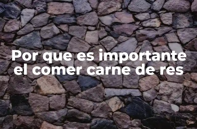Por que es Importante el Comer Carne de Res 2 El rol nutricional de la carne de res en la dieta humana