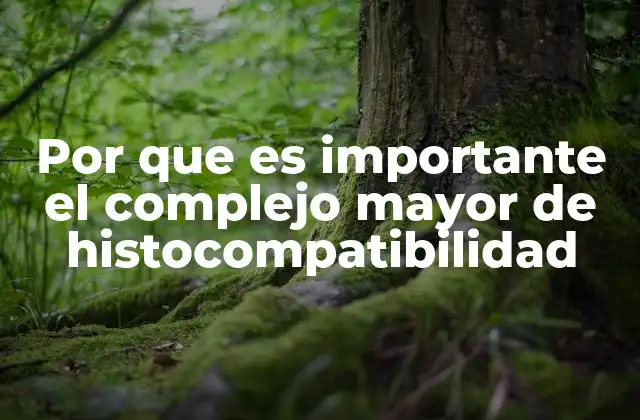 Por que es Importante el Complejo Mayor de Histocompatibilidad