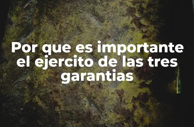 Por que es Importante el Ejercito de las Tres Garantias