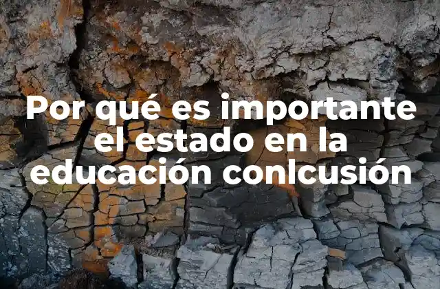 Por Qué es Importante el Estado en la Educación Conlcusión