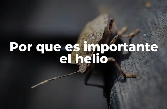 Por que es Importante el Helio