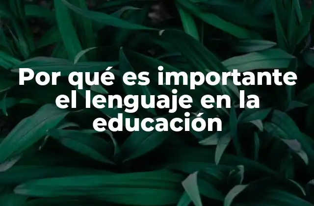Por Qué es Importante el Lenguaje en la Educación 2 La base para el desarrollo cognitivo