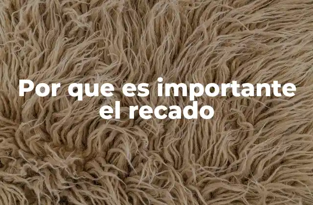 Por que es Importante el Recado