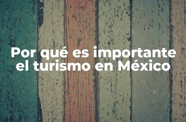 Por Qué es Importante el Turismo en México