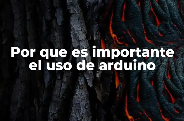 Por que es Importante el Uso de Arduino
