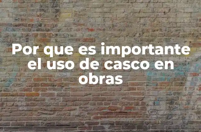 Por que es Importante el Uso de Casco en Obras