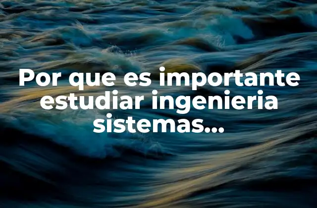 Por que es Importante Estudiar Ingenieria Sistemas Computacionales