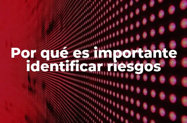 Por Qué es Importante Identificar Riesgos