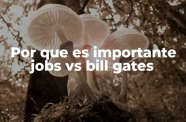 Por que es Importante Jobs Vs Bill Gates