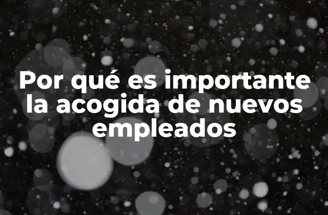 Por Qué es Importante la Acogida de Nuevos Empleados
