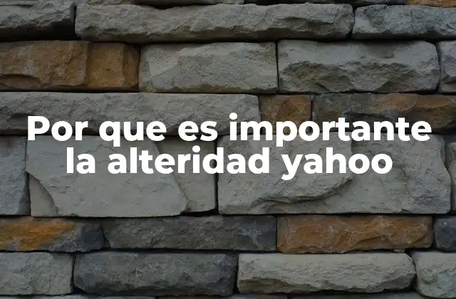 Por que es Importante la Alteridad Yahoo