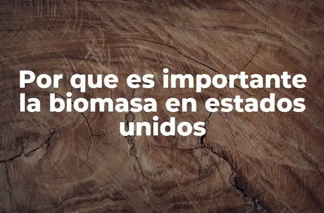 Por que es Importante la Biomasa en Estados Unidos