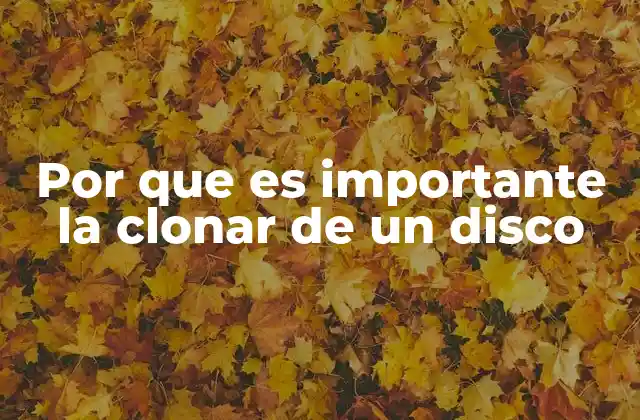 Por que es Importante la Clonar de un Disco