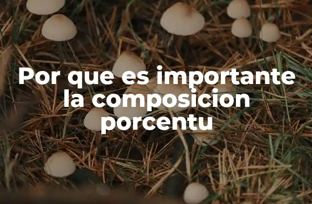 Por que es Importante la Composicion Porcentu
