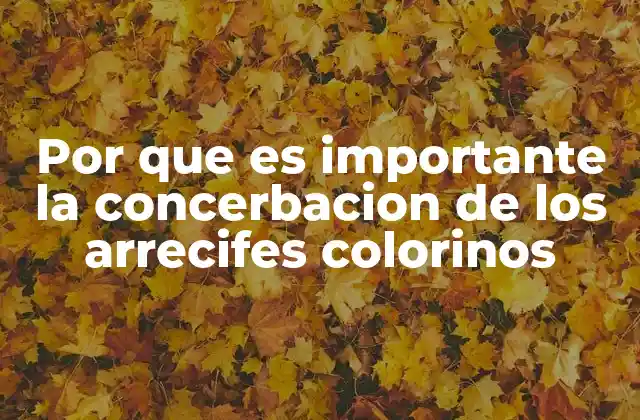 Por que es Importante la Concerbacion de los Arrecifes Colorinos