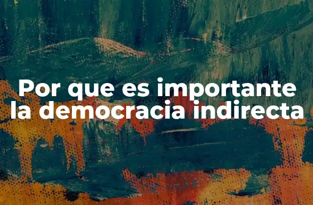 Por que es Importante la Democracia Indirecta
