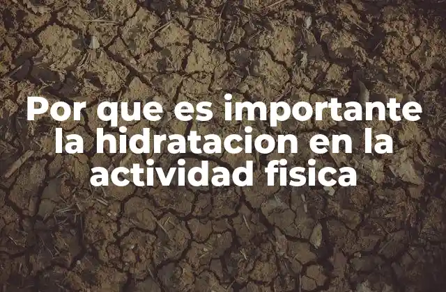 Por que es Importante la Hidratacion en la Actividad Fisica