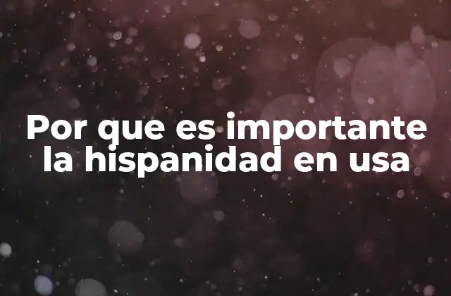 Por que es Importante la Hispanidad en Usa