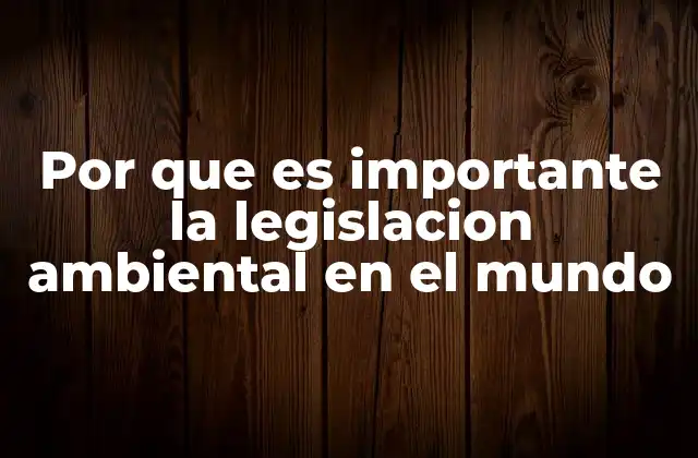 Por que es Importante la Legislacion Ambiental en el Mundo 2 Cómo la legislación ambiental influye en el desarrollo sostenible