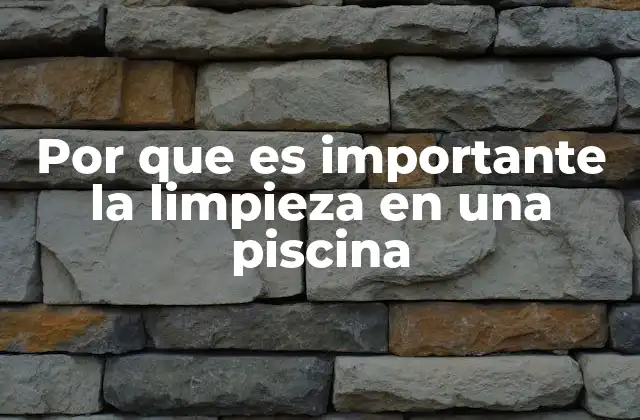 Por que es Importante la Limpieza en una Piscina