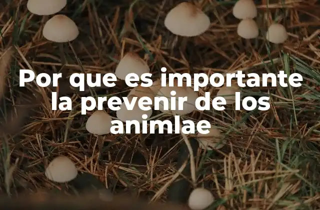 Por que es Importante la Prevenir de los Animlae
