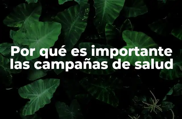 Por Qué es Importante las Campañas de Salud 2 La influencia de las campañas sanitarias en la sociedad