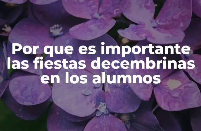 Por que es Importante las Fiestas Decembrinas en los Alumnos