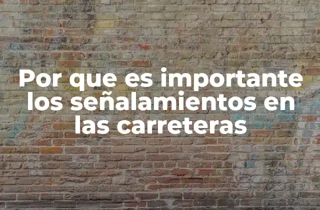 Por que es Importante los Señalamientos en las Carreteras