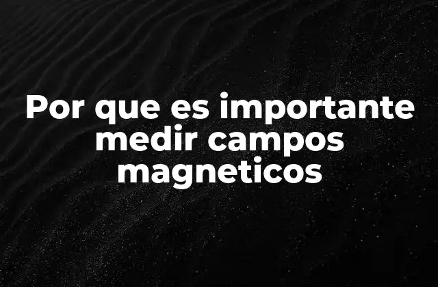 Por que es Importante Medir Campos Magneticos