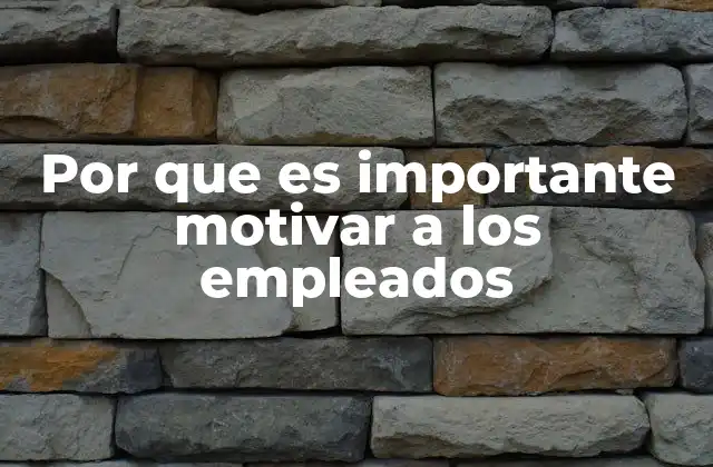 Por que es Importante Motivar a los Empleados
