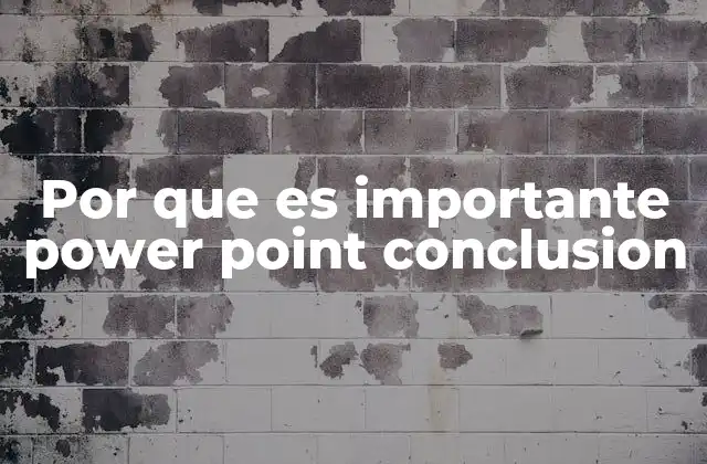 Por que es Importante Power Point Conclusion