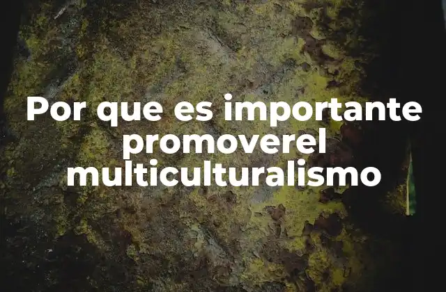 Por que es Importante Promoverel Multiculturalismo