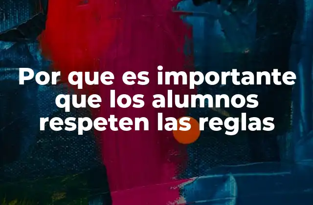 La base del orden en el aula