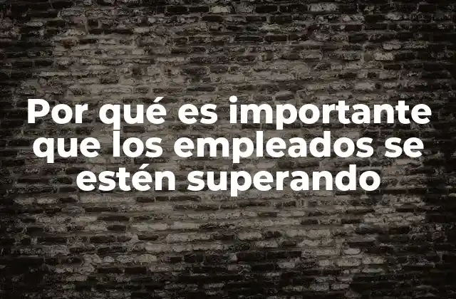 Por Qué es Importante que los Empleados Se Estén Superando