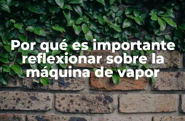 Por Qué es Importante Reflexionar sobre la Máquina de Vapor