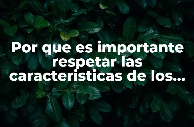 Por que es Importante Respetar las Caracteristicas de los Demas