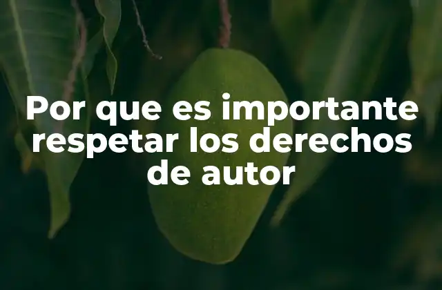 Por que es Importante Respetar los Derechos de Autor