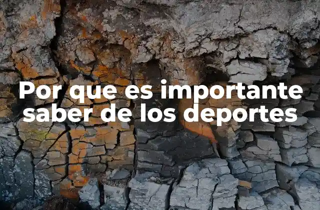 Por que es Importante Saber de los Deportes