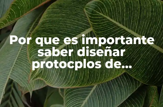 Por que es Importante Saber Diseñar Protocplos de Investigación