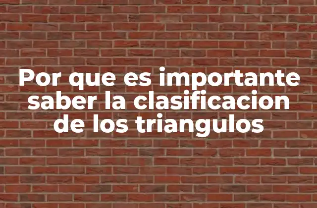Por que es Importante Saber la Clasificacion de los Triangulos