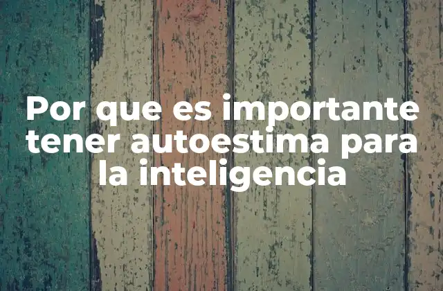 Por que es Importante Tener Autoestima para la Inteligencia
