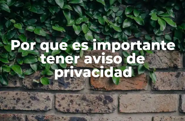 Por que es Importante Tener Aviso de Privacidad