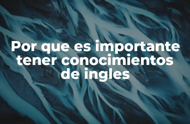 Por que es Importante Tener Conocimientos de Ingles
