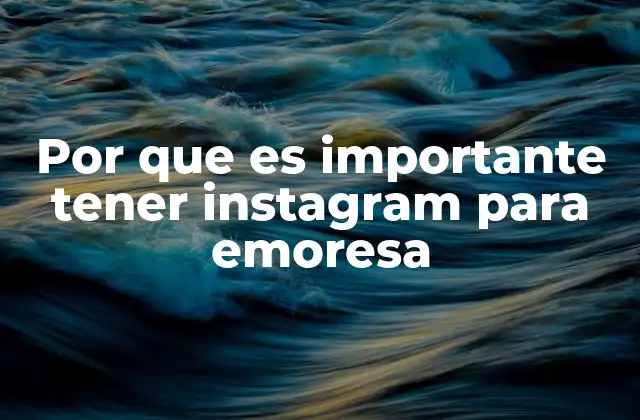 Por que es Importante Tener Instagram para Emoresa