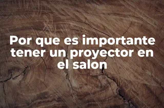 Por que es Importante Tener un Proyector en el Salon