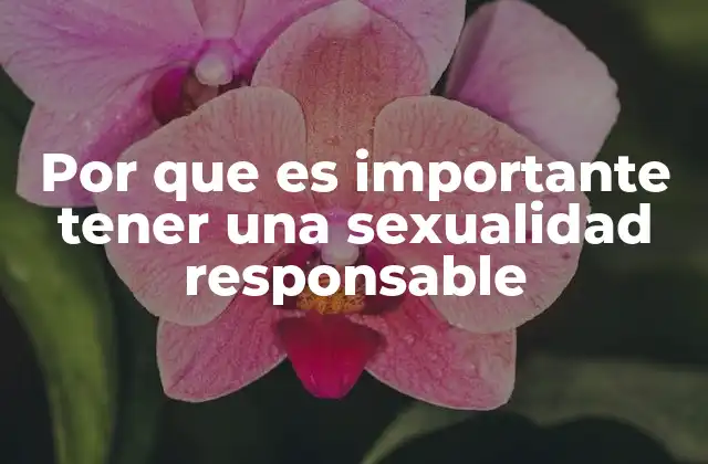 Por que es Importante Tener una Sexualidad Responsable