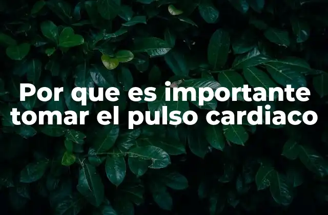 Por que es Importante Tomar el Pulso Cardiaco