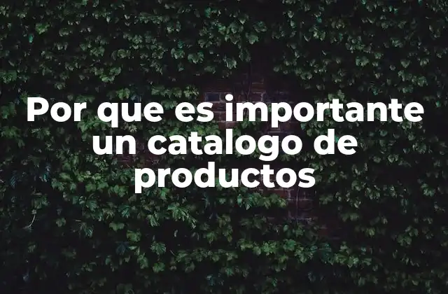Por que es Importante un Catalogo de Productos
