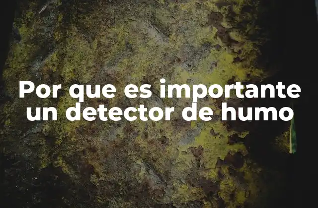 Por que es Importante un Detector de Humo